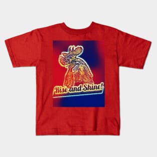 Rise and Shine!  Rooster with Large Comb Kids T-Shirt